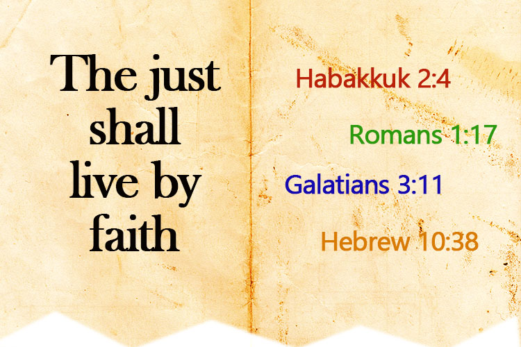 Bible verses with 'the just shall live by faith'