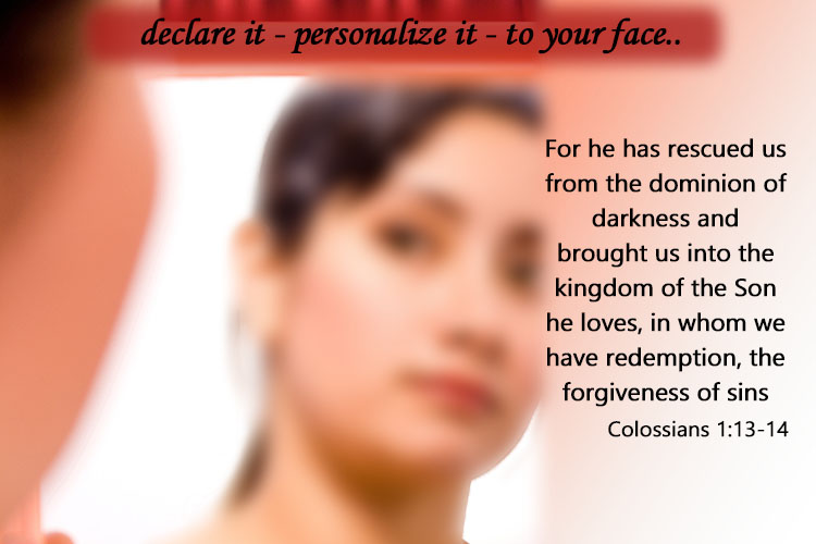 declare the word, personalize , to your face